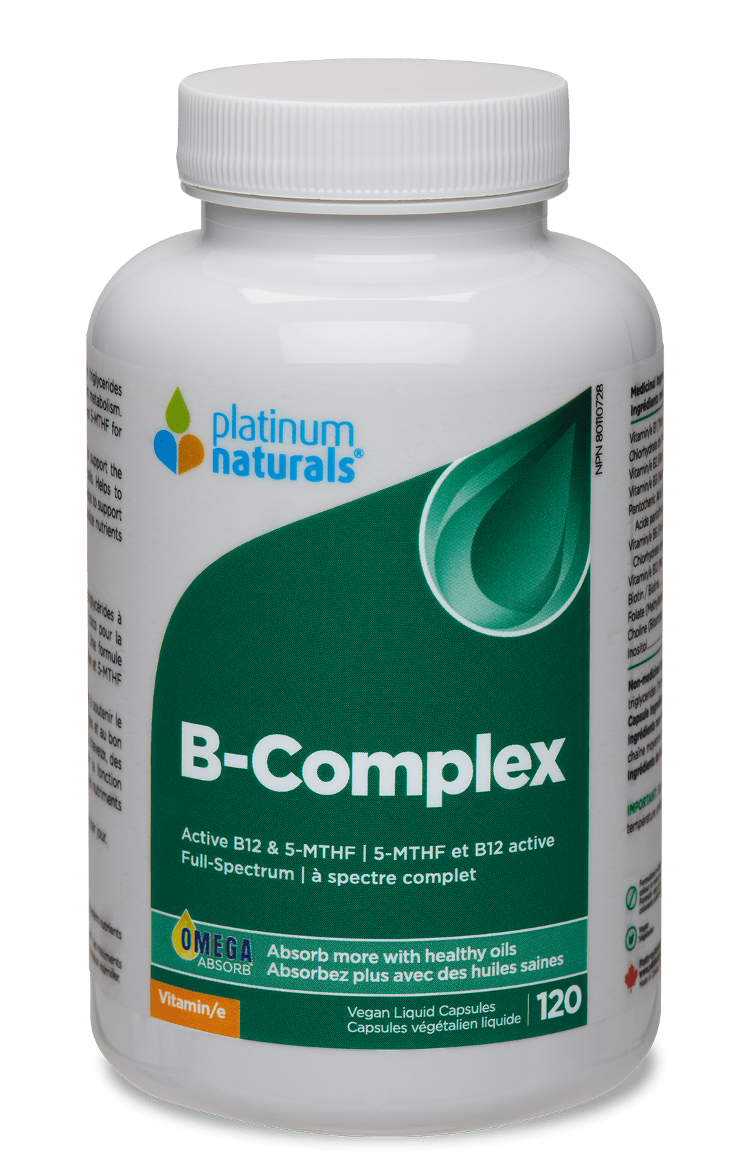 B-Complex Vitamin Platinum Naturals 120 