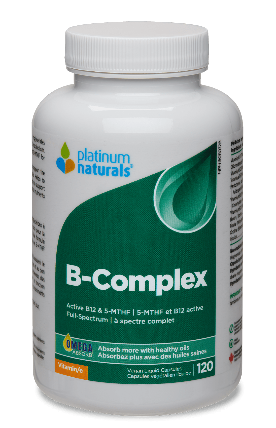 B-Complex Vitamin Platinum Naturals 120
