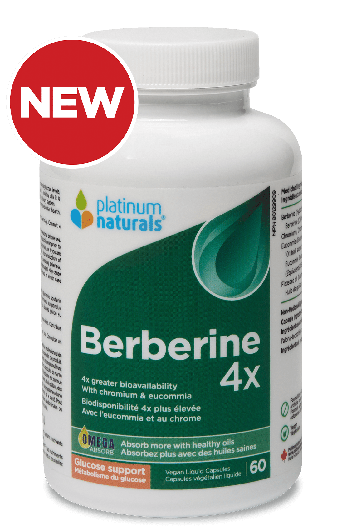 Berberine 4x Vitamin Platinum Naturals 60 