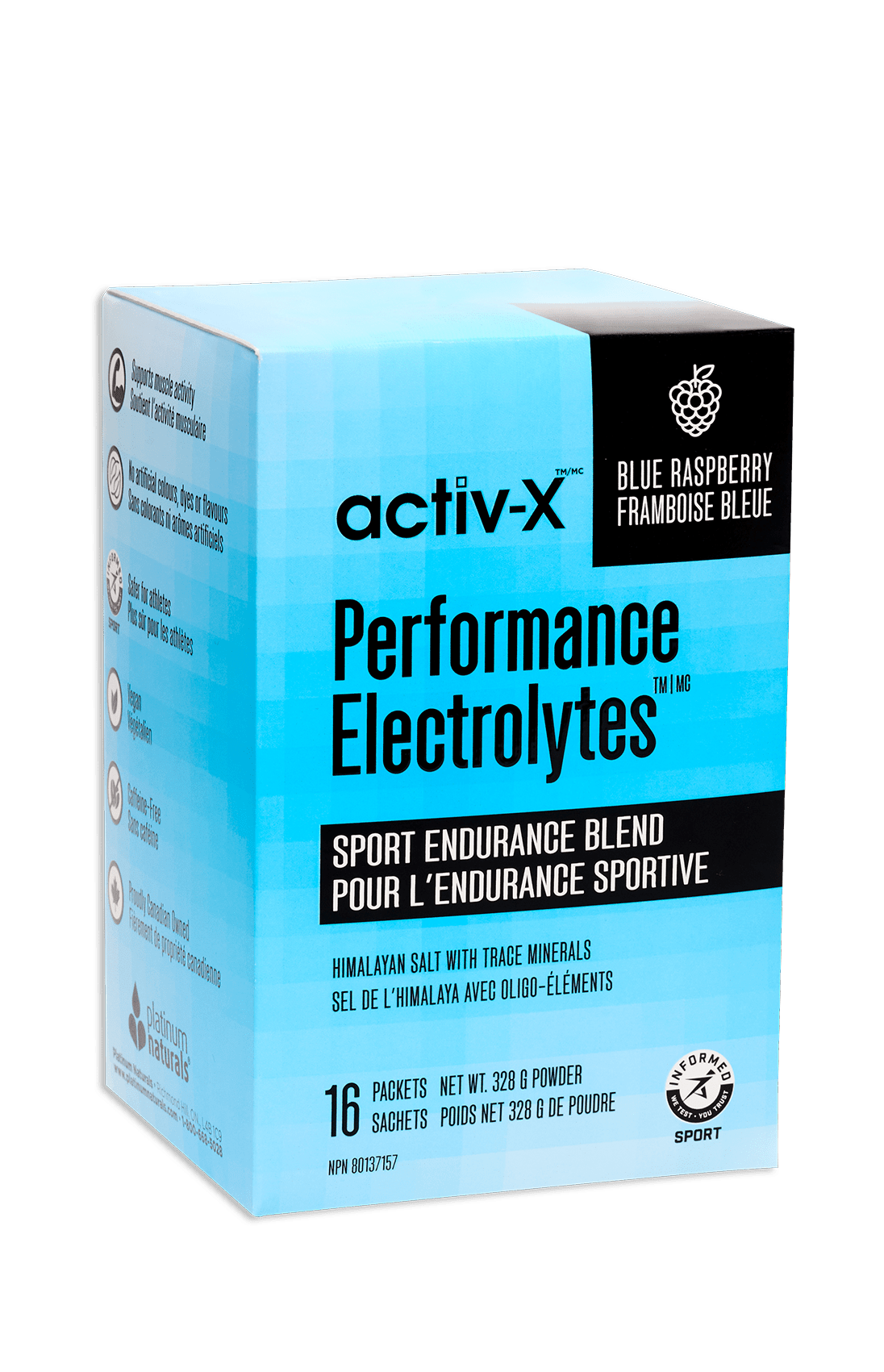 Performance Electrolytes Platinum Naturals Blue Raspberry