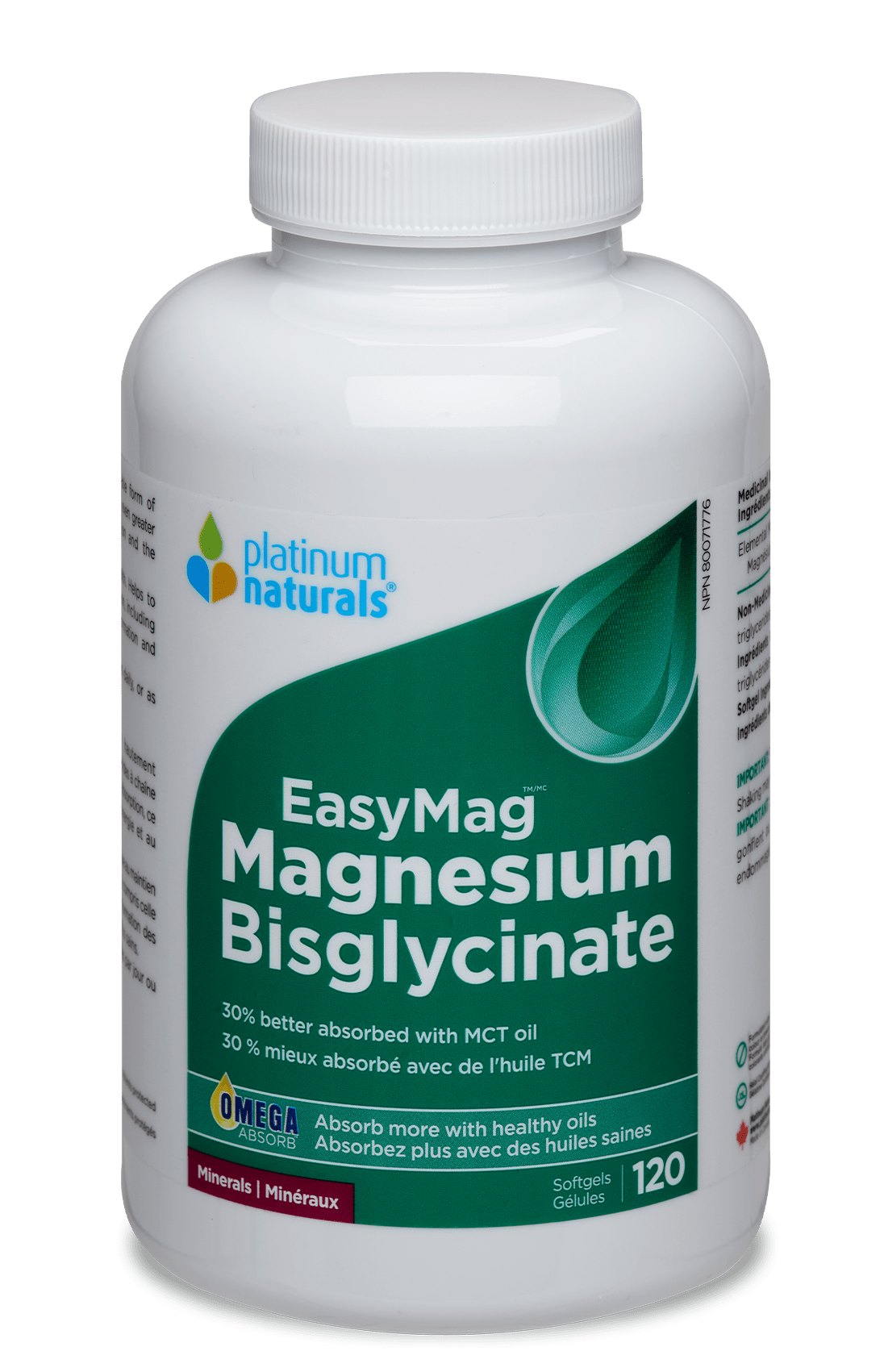 EasyMag Magnesium Bisglycinate Minerals cg-dev-platinumnaturals 120 