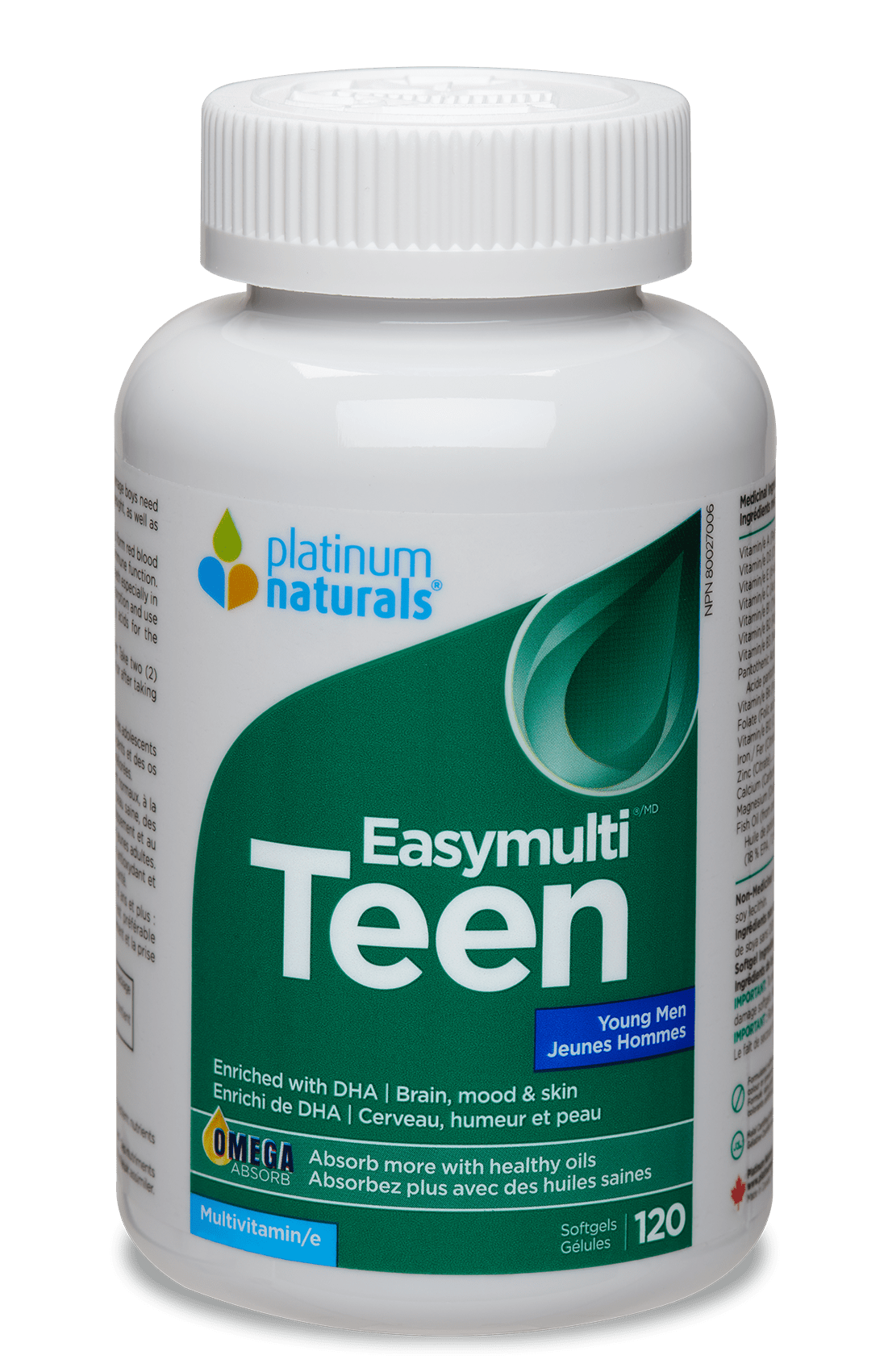 Easymulti Teen for Young Men Multivitamin cg-dev-platinumnaturals 120 