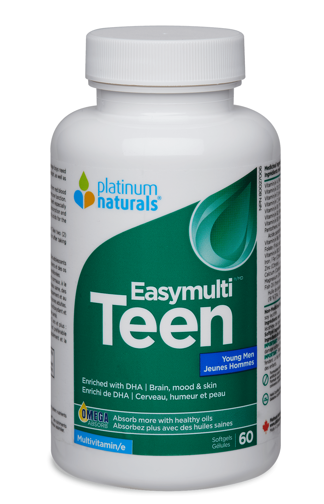 Easymulti Teen for Young Men Multivitamin cg-dev-platinumnaturals 60 