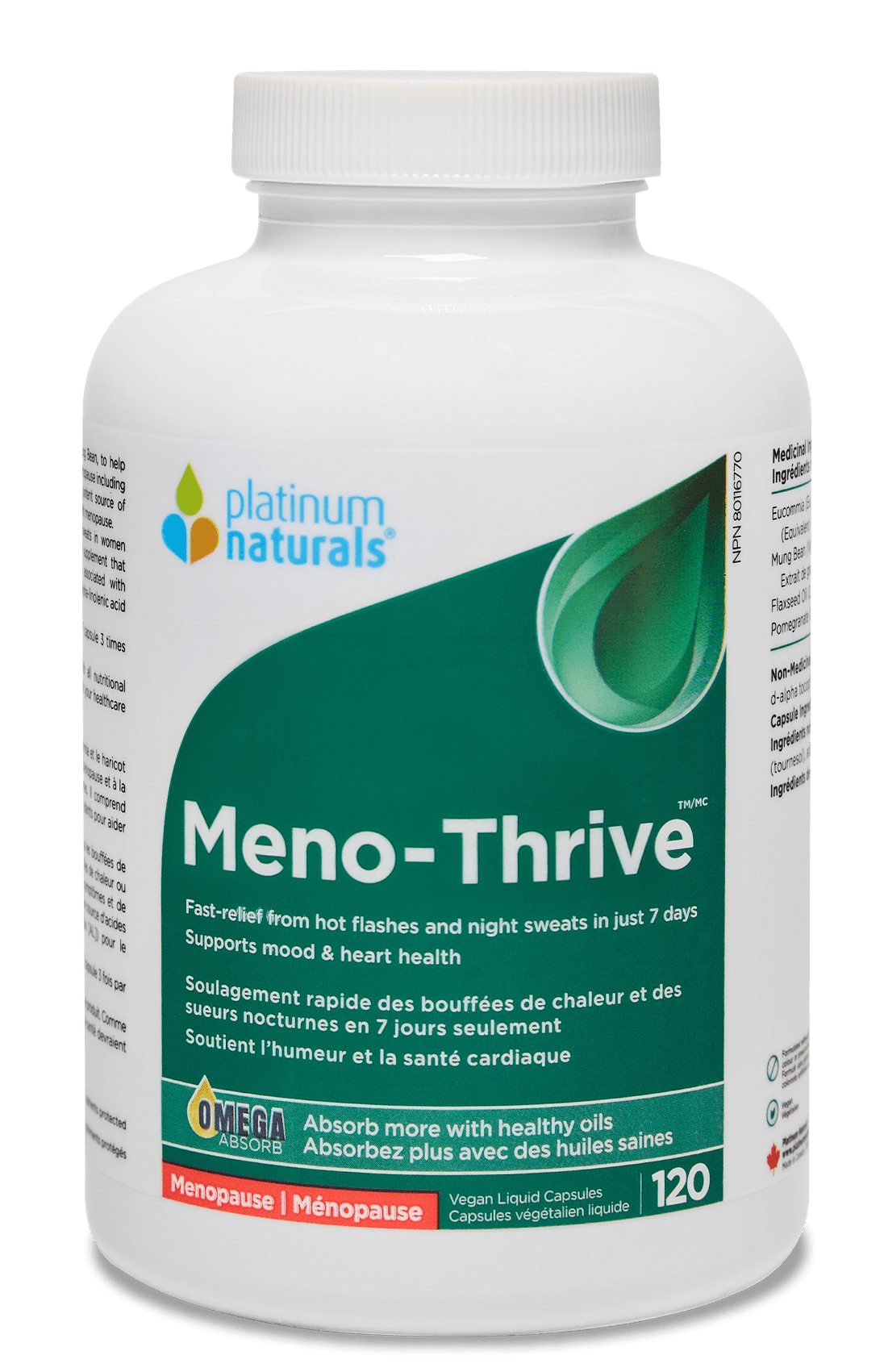 Meno-Thrive Women's Health Platinum Naturals 120 