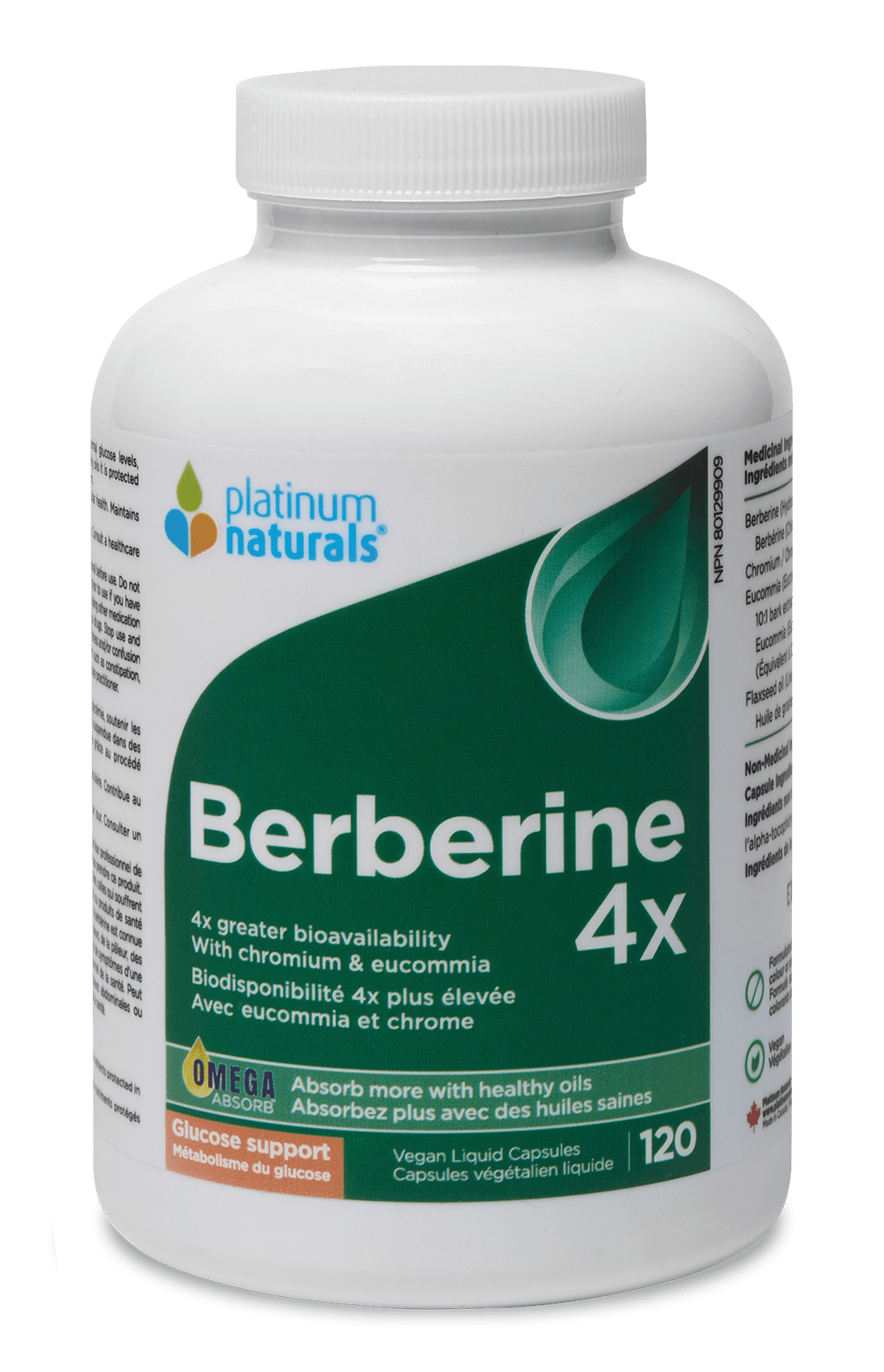 Berberine 4x Vitamin Platinum Naturals 120