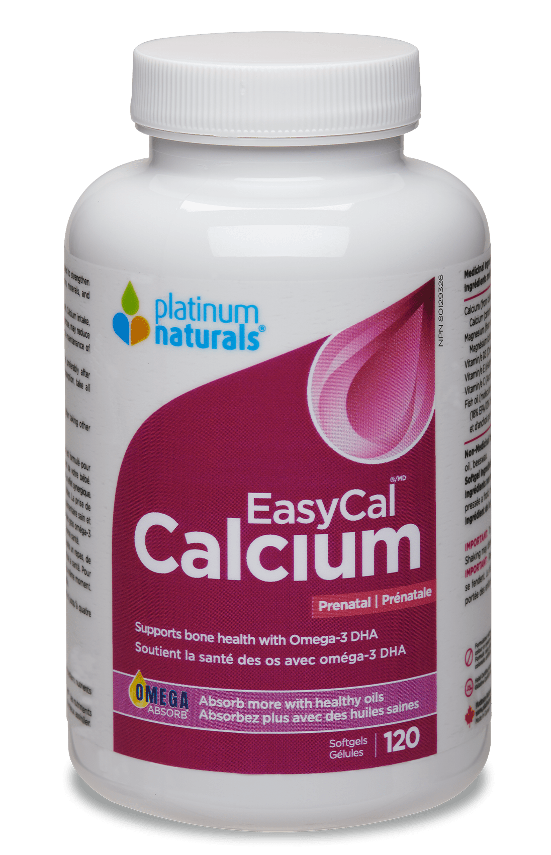 Prenatal EasyCal Calcium Prenatal cg-dev-platinumnaturals 120