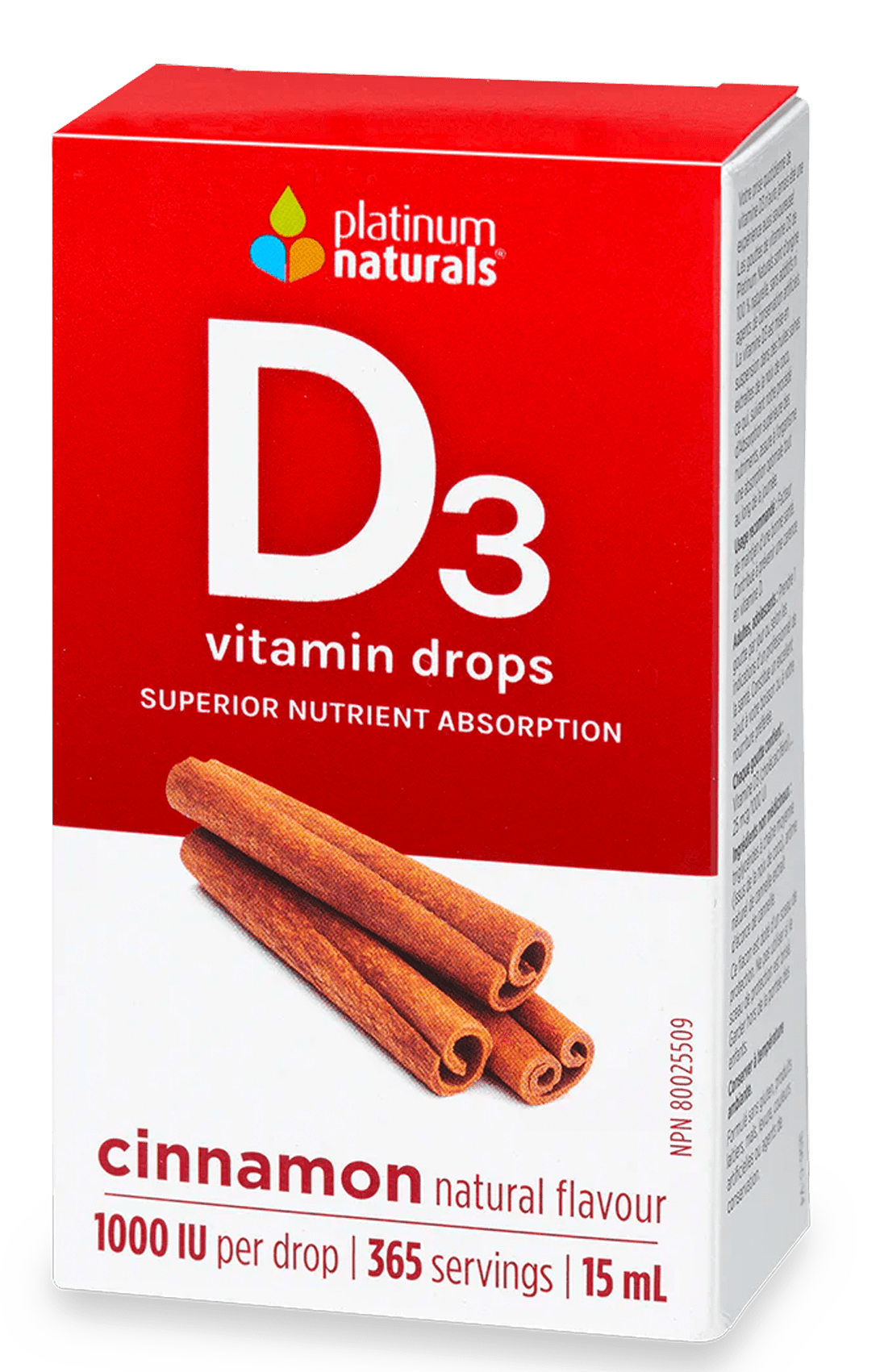 Vitamin D3 Drops Cinnamon cg-dev-platinumnaturals 15 ml 