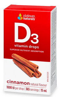 Thumbnail for Vitamin D3 Drops Cinnamon cg-dev-platinumnaturals 15 ml 