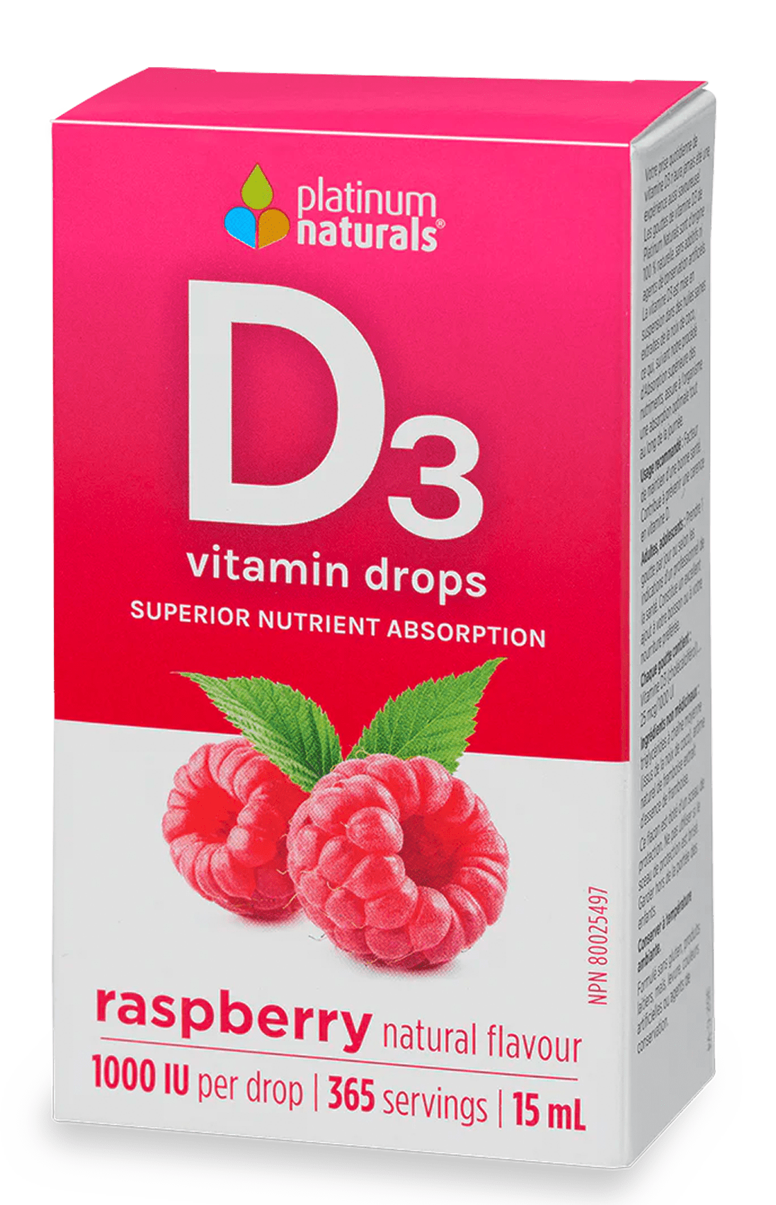 Vitamin D3 Drops Raspberry cg-dev-platinumnaturals 15 ml 