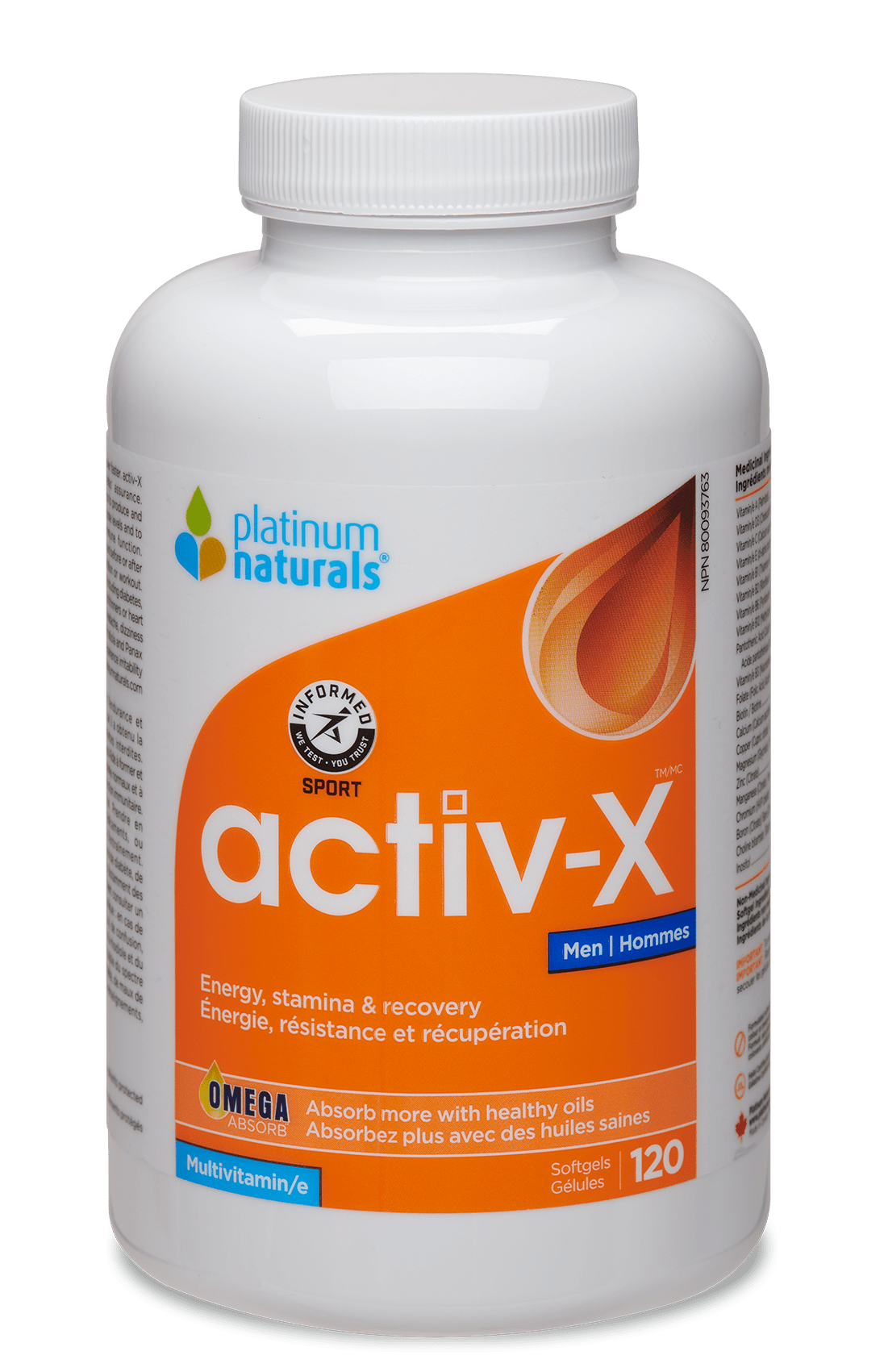 activ-X for Men Multivitamin Platinum Naturals 120