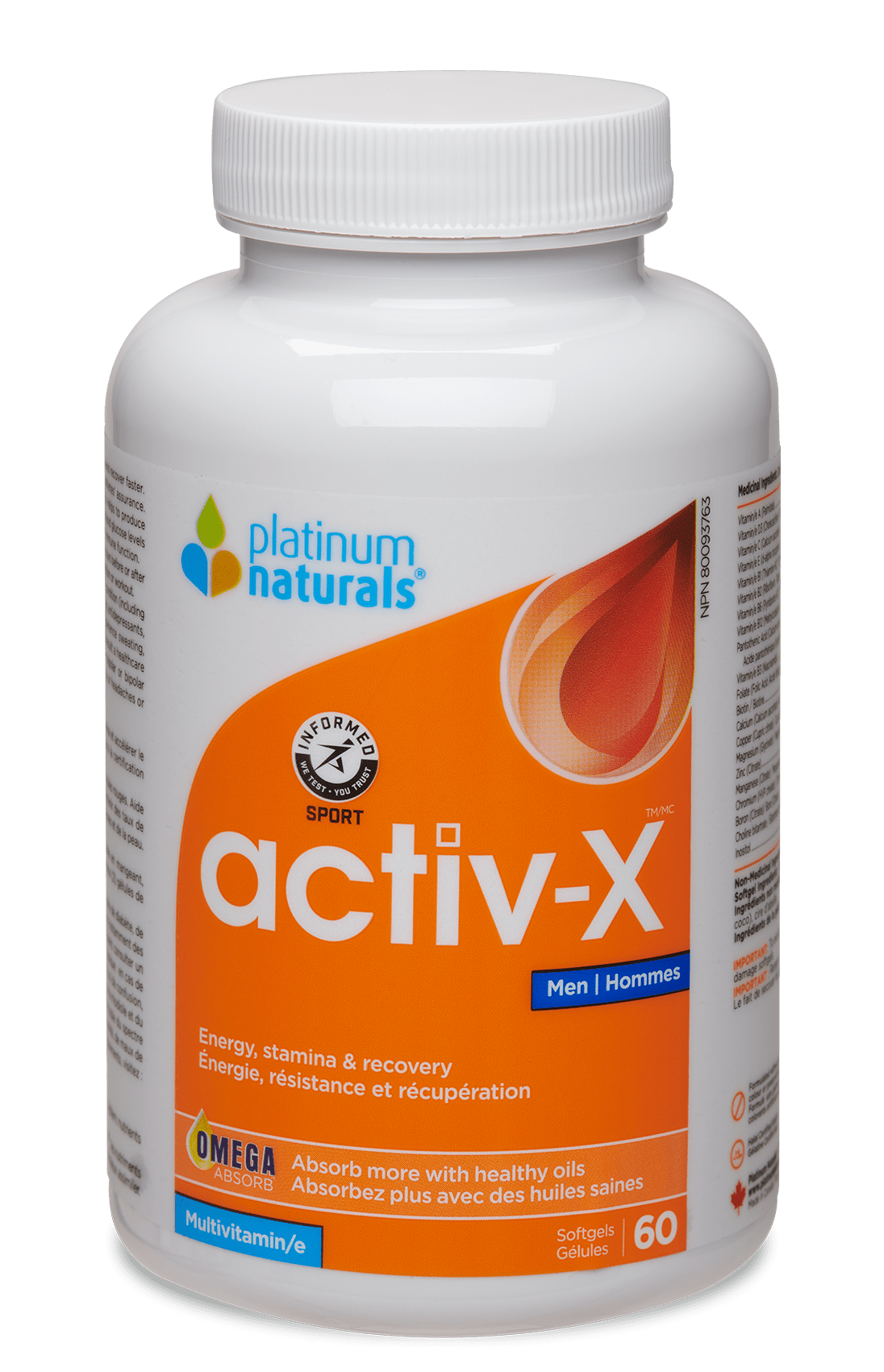 activ-X for Men Multivitamin Platinum Naturals 60 