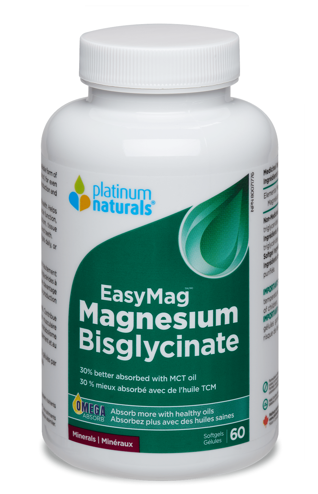 EasyMag Magnesium Bisglycinate Minerals cg-dev-platinumnaturals 60 