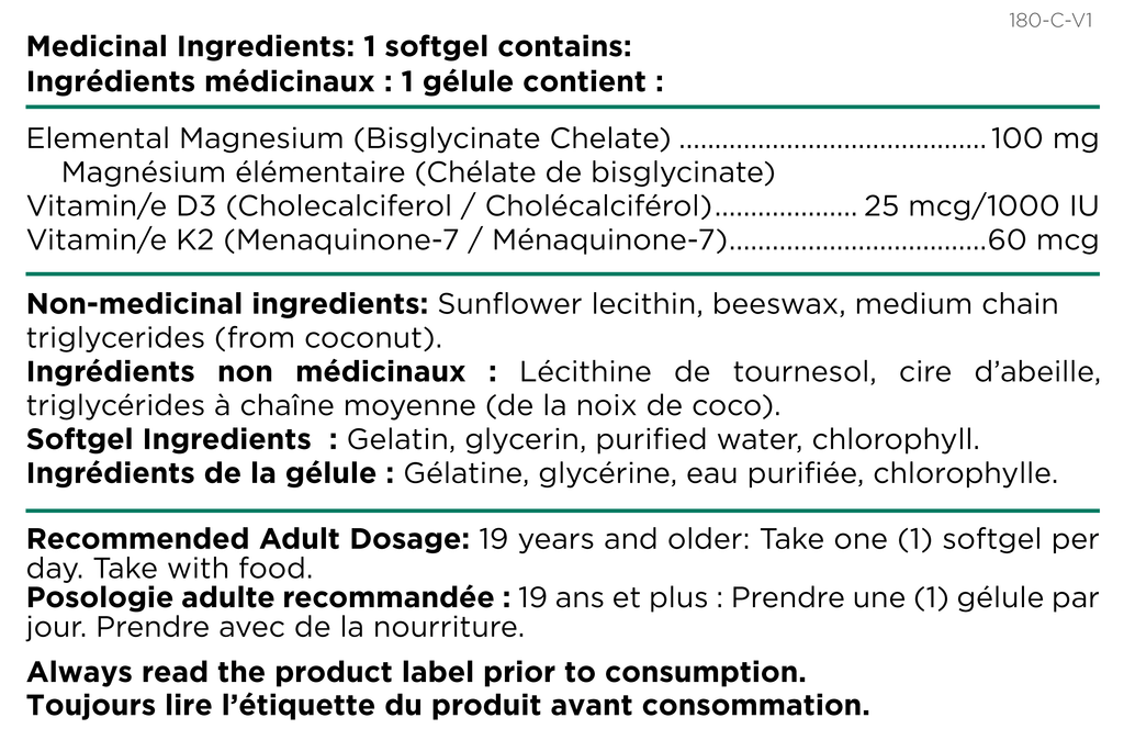 EasyMag Magnesium Bisglycinate D3 + K2 Minerals cg-dev-platinumnaturals 