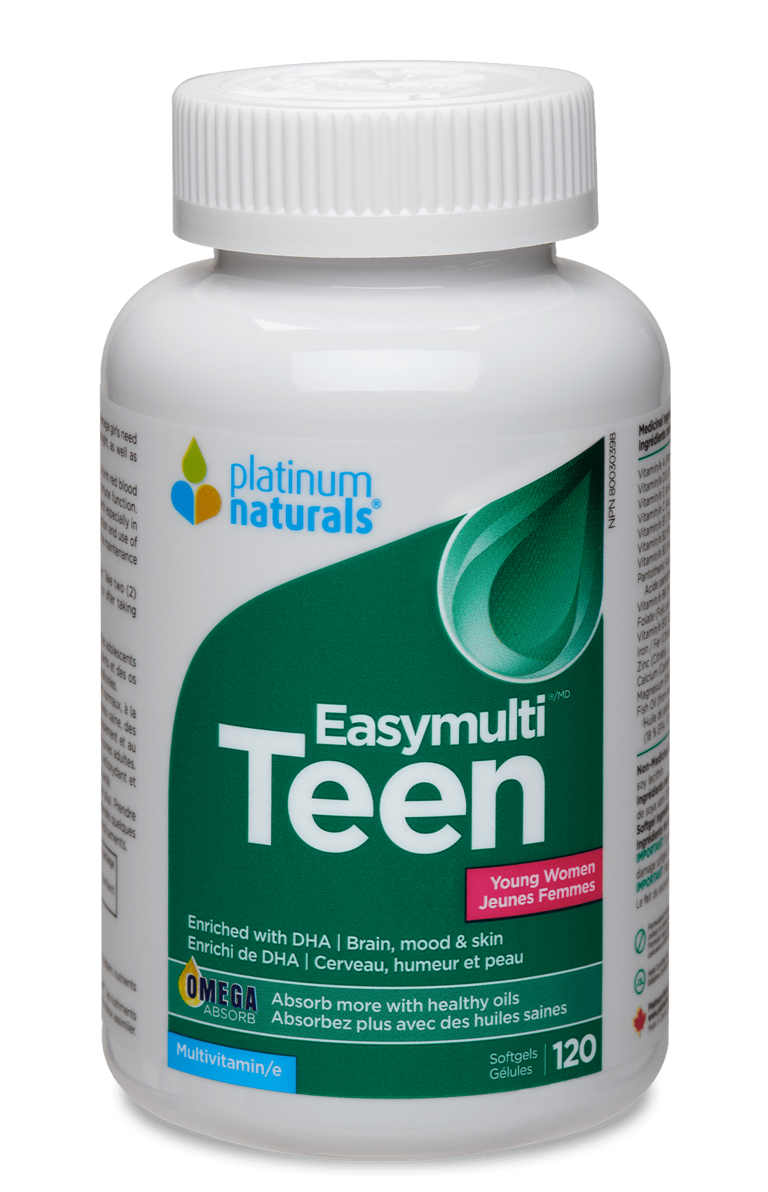 Easymulti Teen for Young Women Multivitamin cg-dev-platinumnaturals 120 