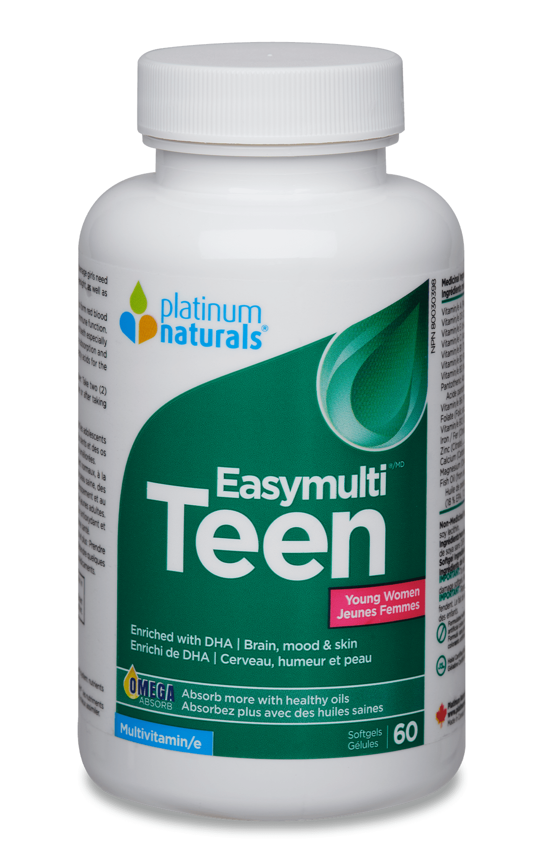 Easymulti Teen for Young Women Multivitamin cg-dev-platinumnaturals 60 