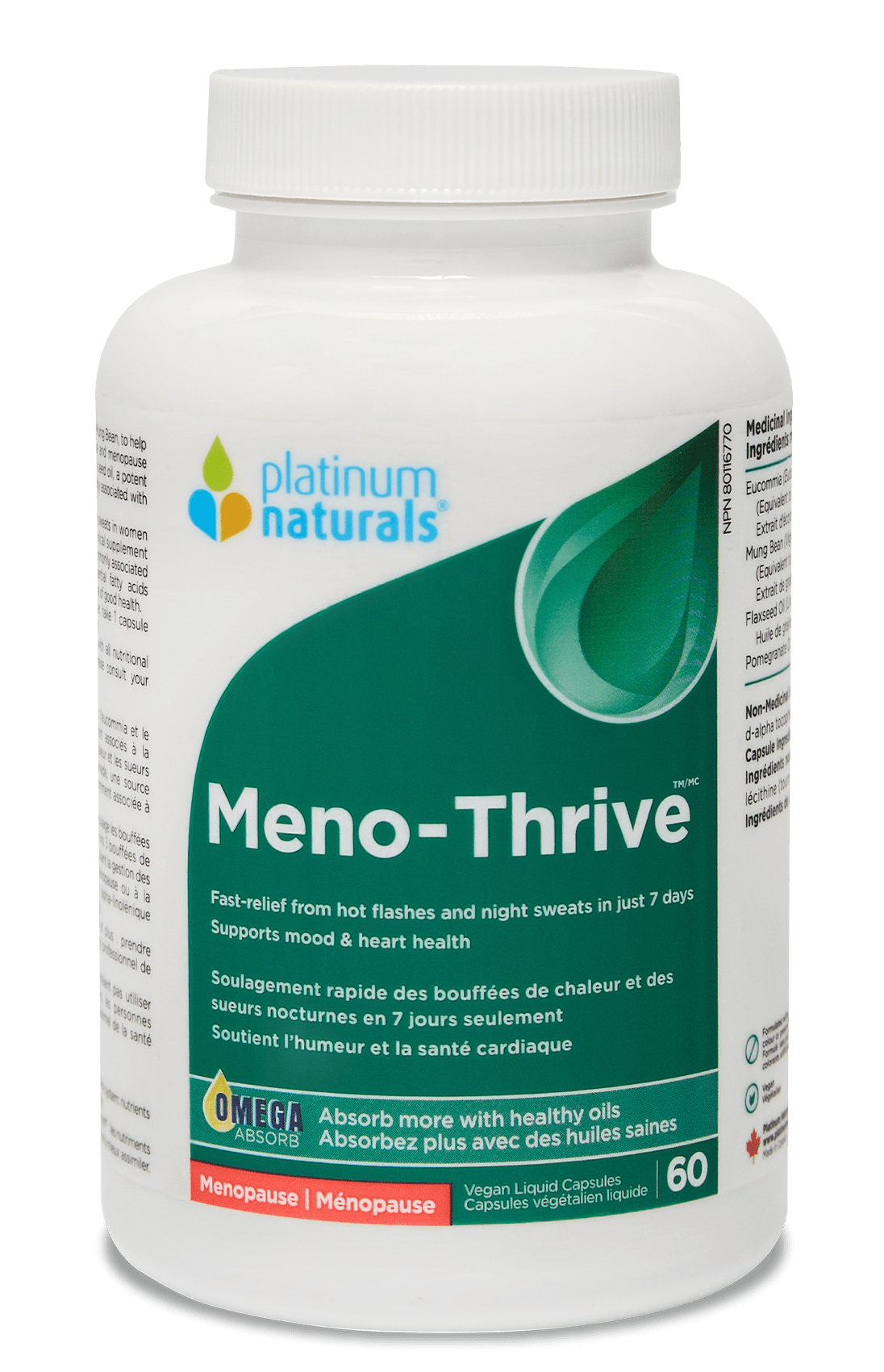Meno-Thrive Women's Health Platinum Naturals 60 