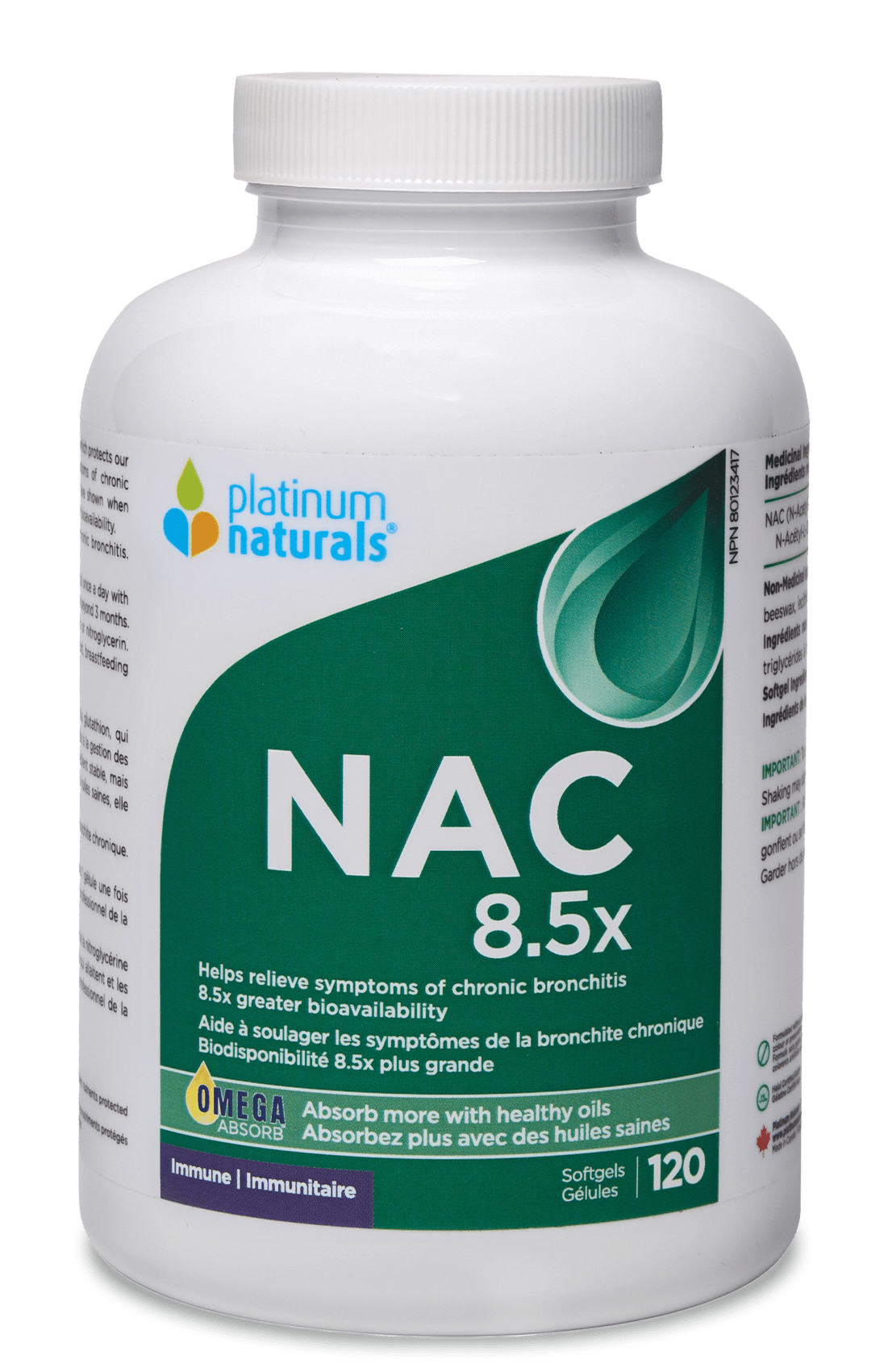 Platinum Naturals NAC 8.5x (120 Count)
