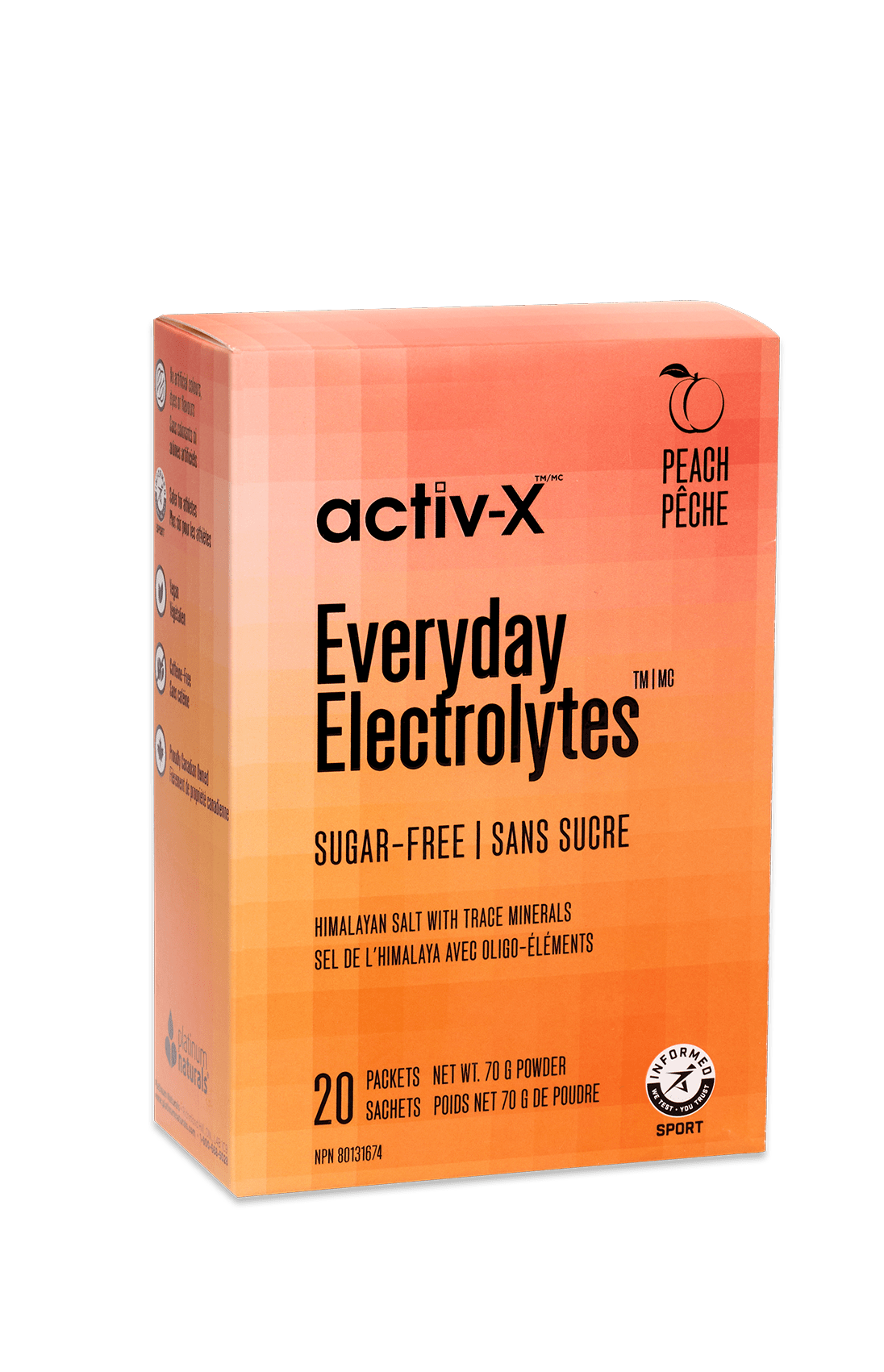 Platinum Naturals Electrolytes Peach (20 Count)