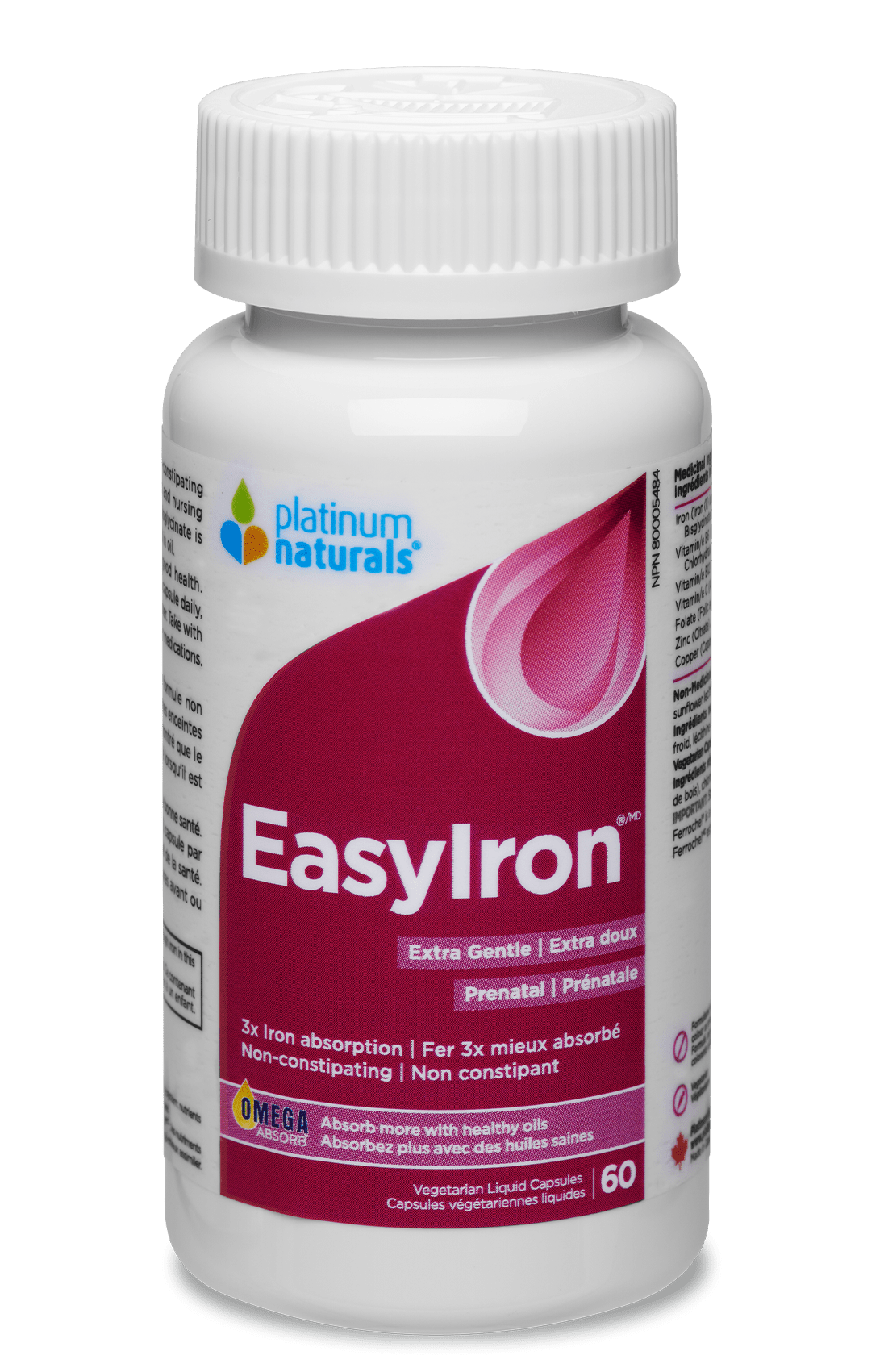 Prenatal EasyIron Extra Gentle Prenatal cg-dev-platinumnaturals 60 