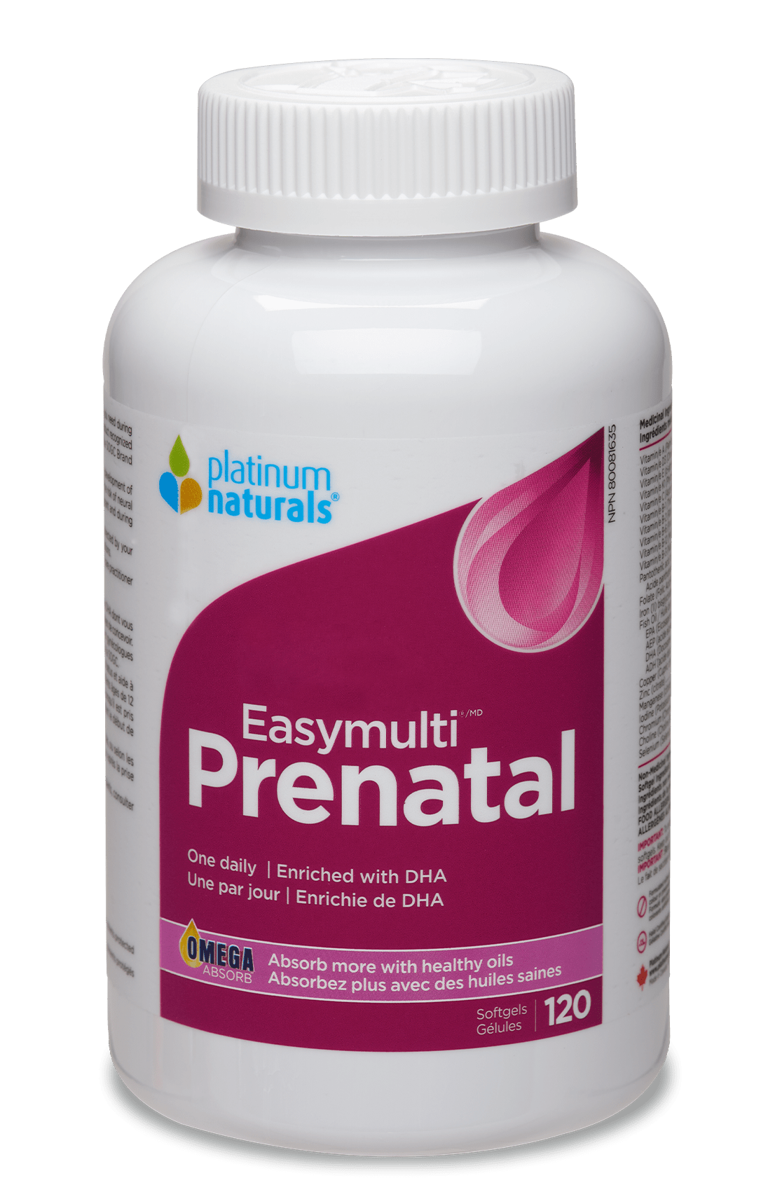 Prenatal Easymulti Prenatal cg-dev-platinumnaturals 120 