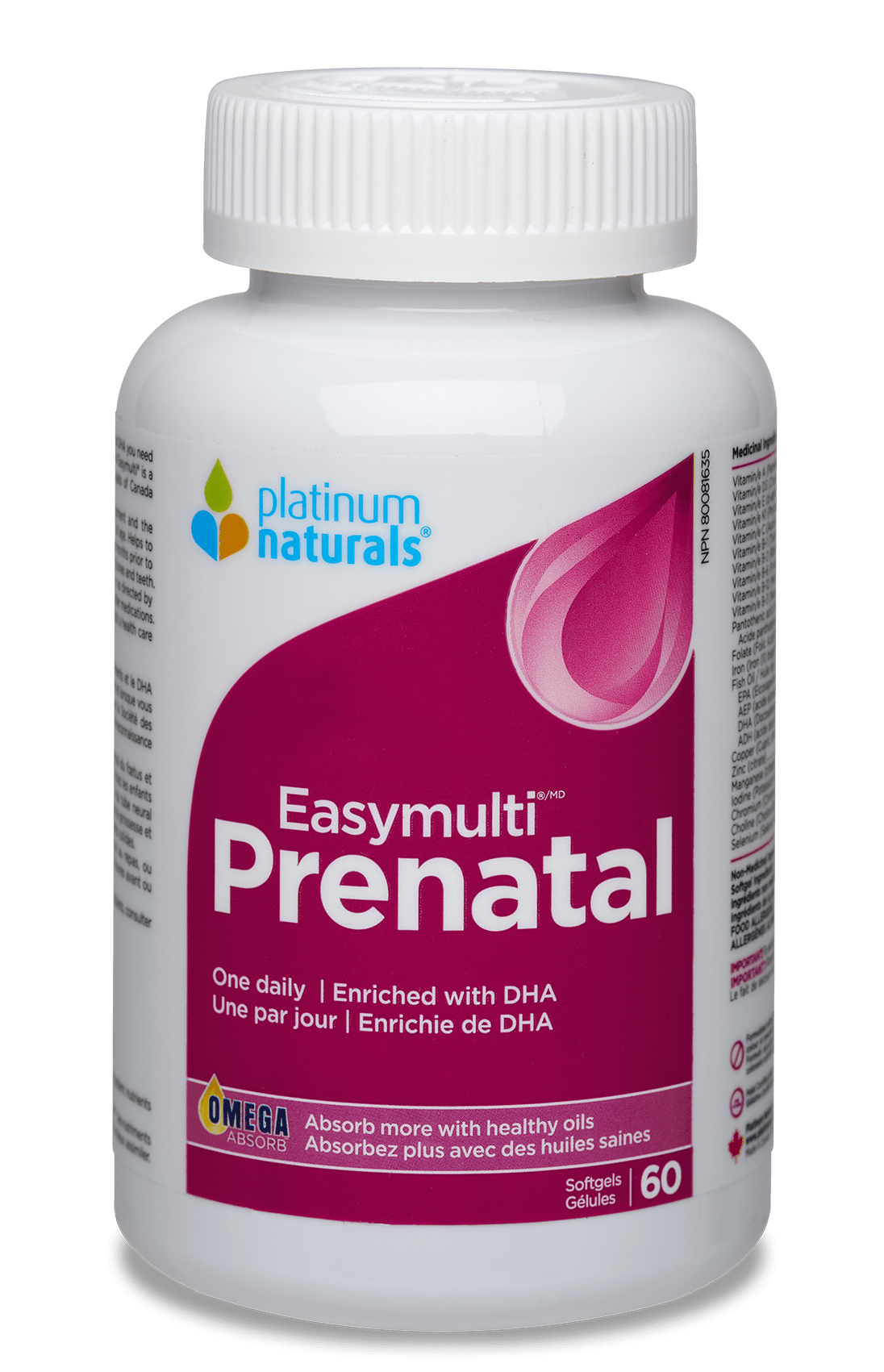 Prenatal Easymulti Prenatal cg-dev-platinumnaturals 60 