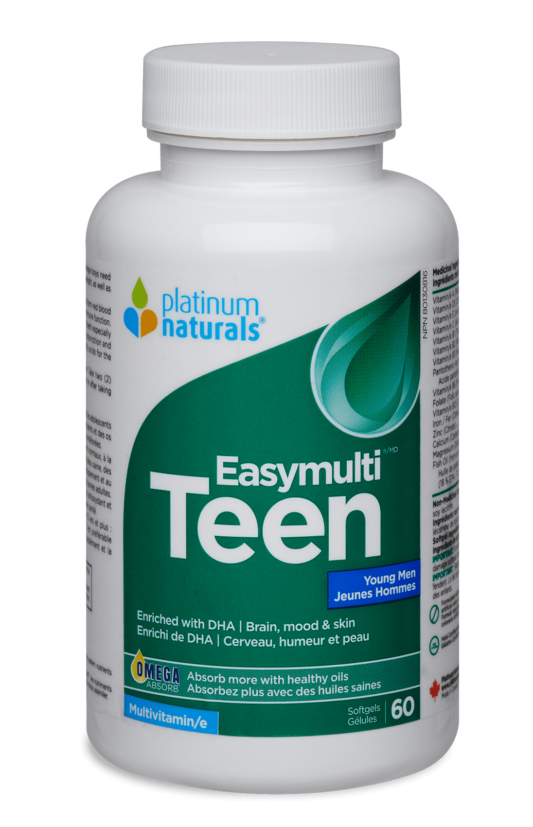 Easymulti Teen for Young Men Multivitamin cg-dev-platinumnaturals 60 