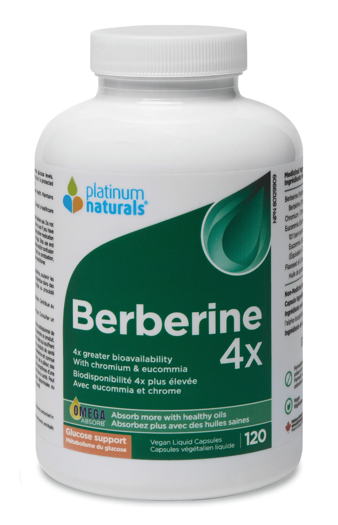 Berberine 4x Vitamin Platinum Naturals 120 