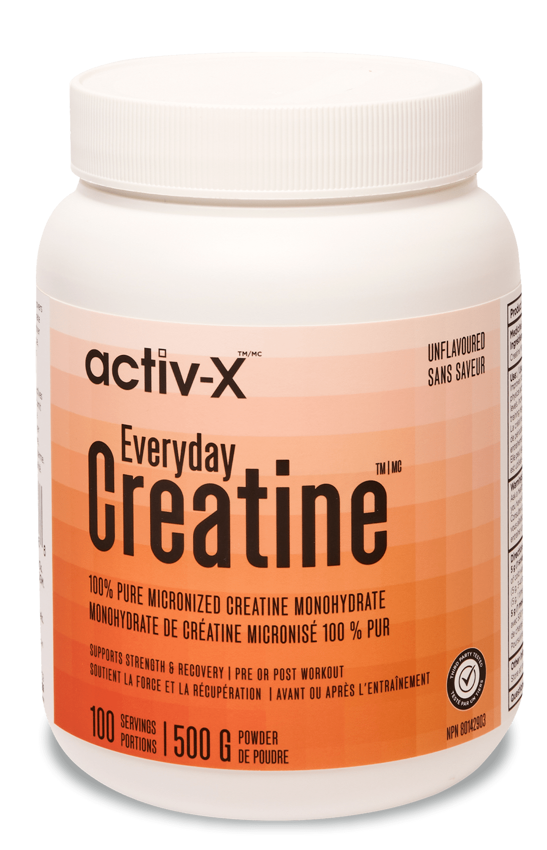 activ-X Everyday Creatine (Monohydrate) Platinum Naturals 500 g 
