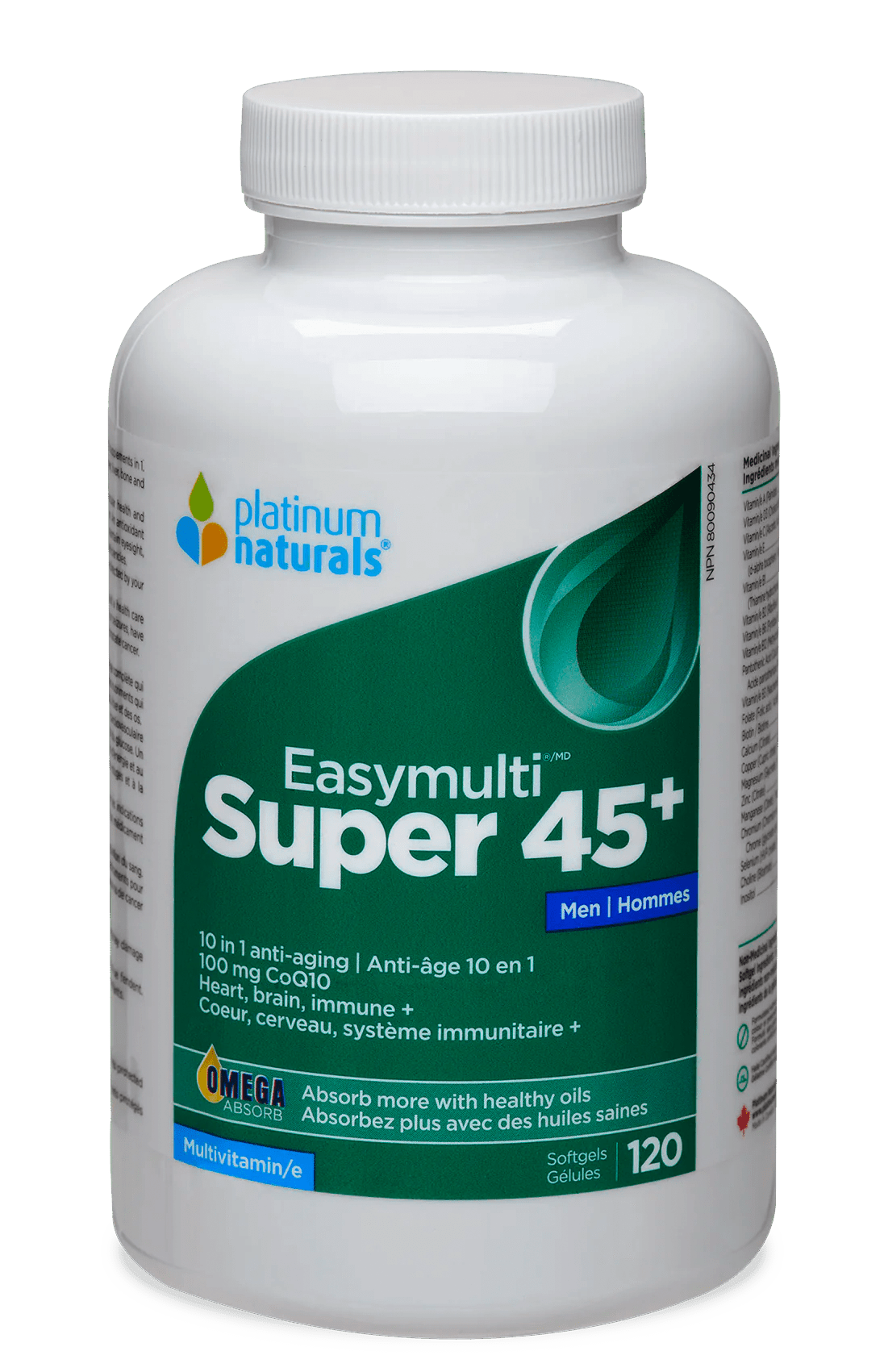 Super Easymulti 45+ for Men Multivitamin Platinum Naturals 120 