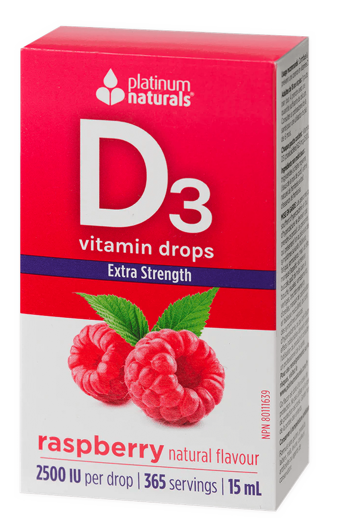 Vitamin D3 Drops 2500 IU Extra Strength Raspberry cg-dev-platinumnaturals 15 ml 