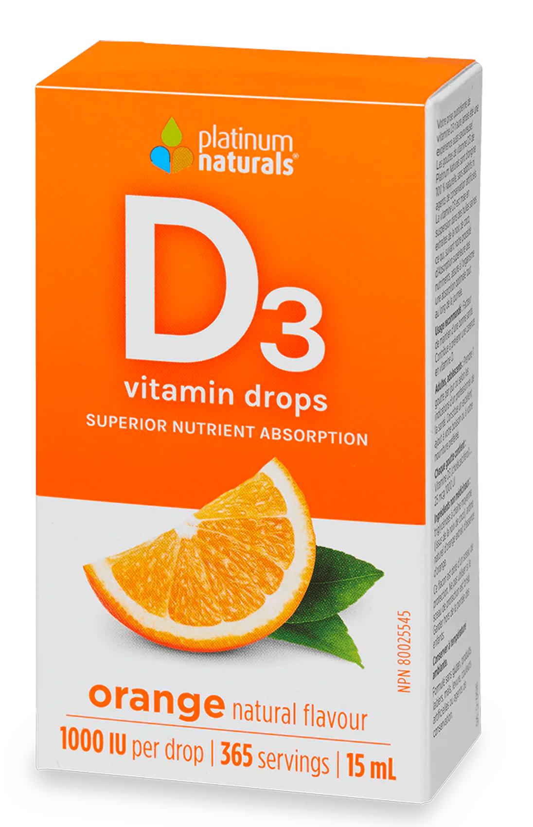 Buy Vitamin D3 Drops, Orange | Platinum Naturals