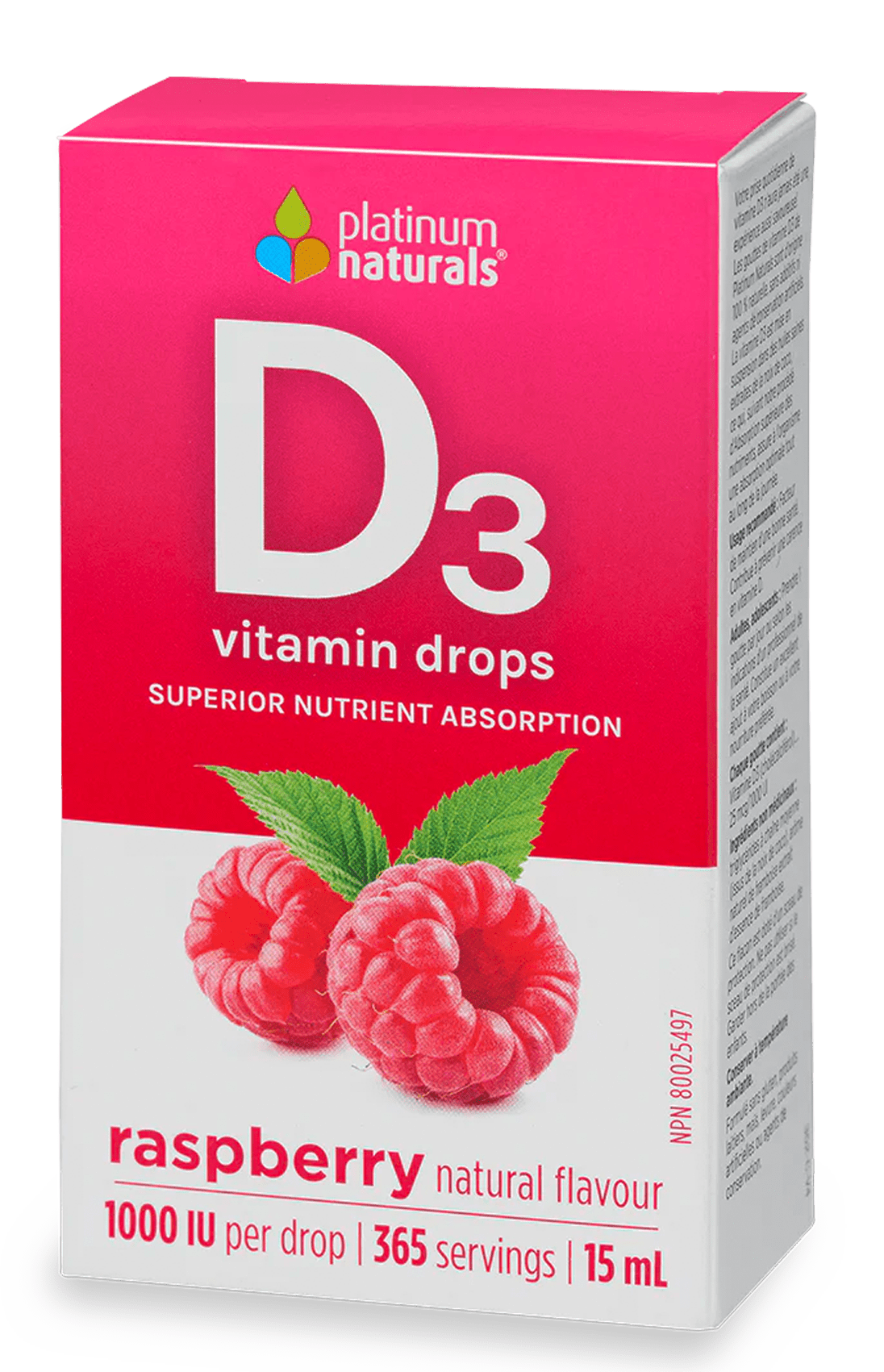 Vitamin D3 Drops - Raspberry | Immune Supplements | Platinum Naturals