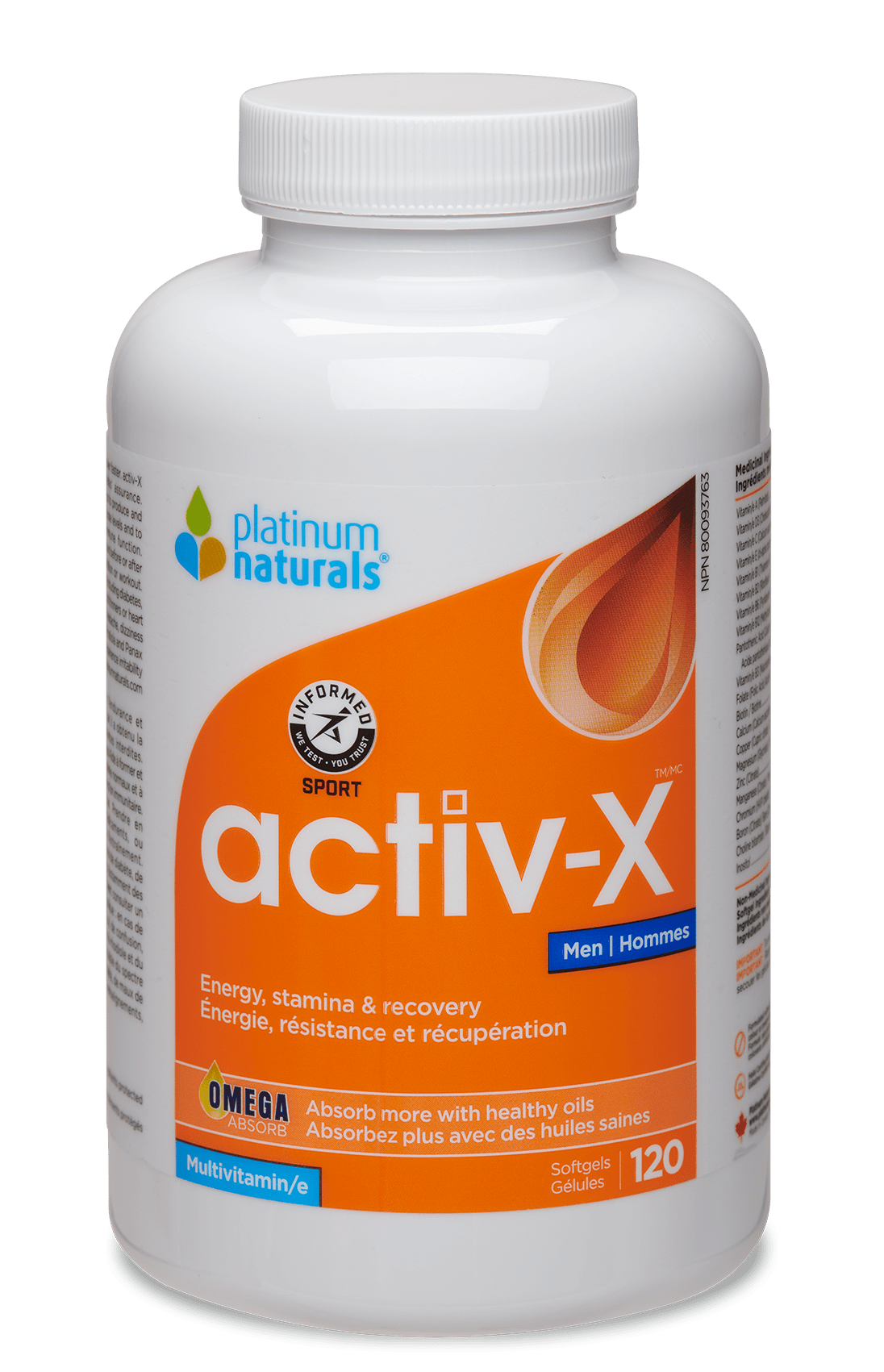activ-X for Men Multivitamin Platinum Naturals 120 